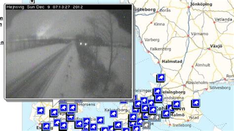 Se Vejdirektoratets kameraer: Her sner det lige nu .